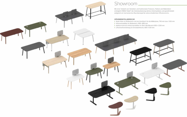 Schreibtische ergonomisch Reiss Trailo Modelle